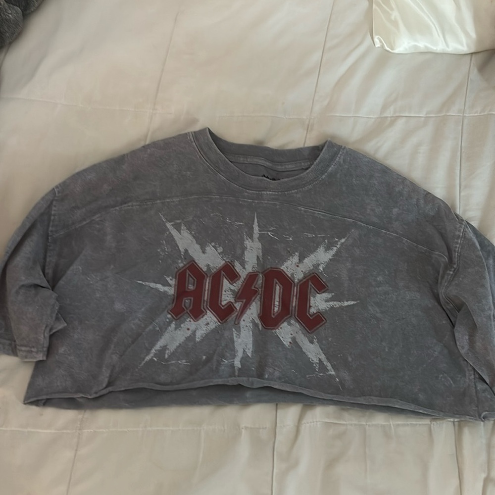 Gray Crop Top